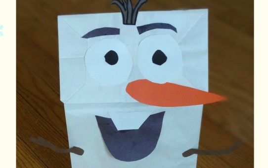 Need a snowday craft? How about an Olaf puppet!
